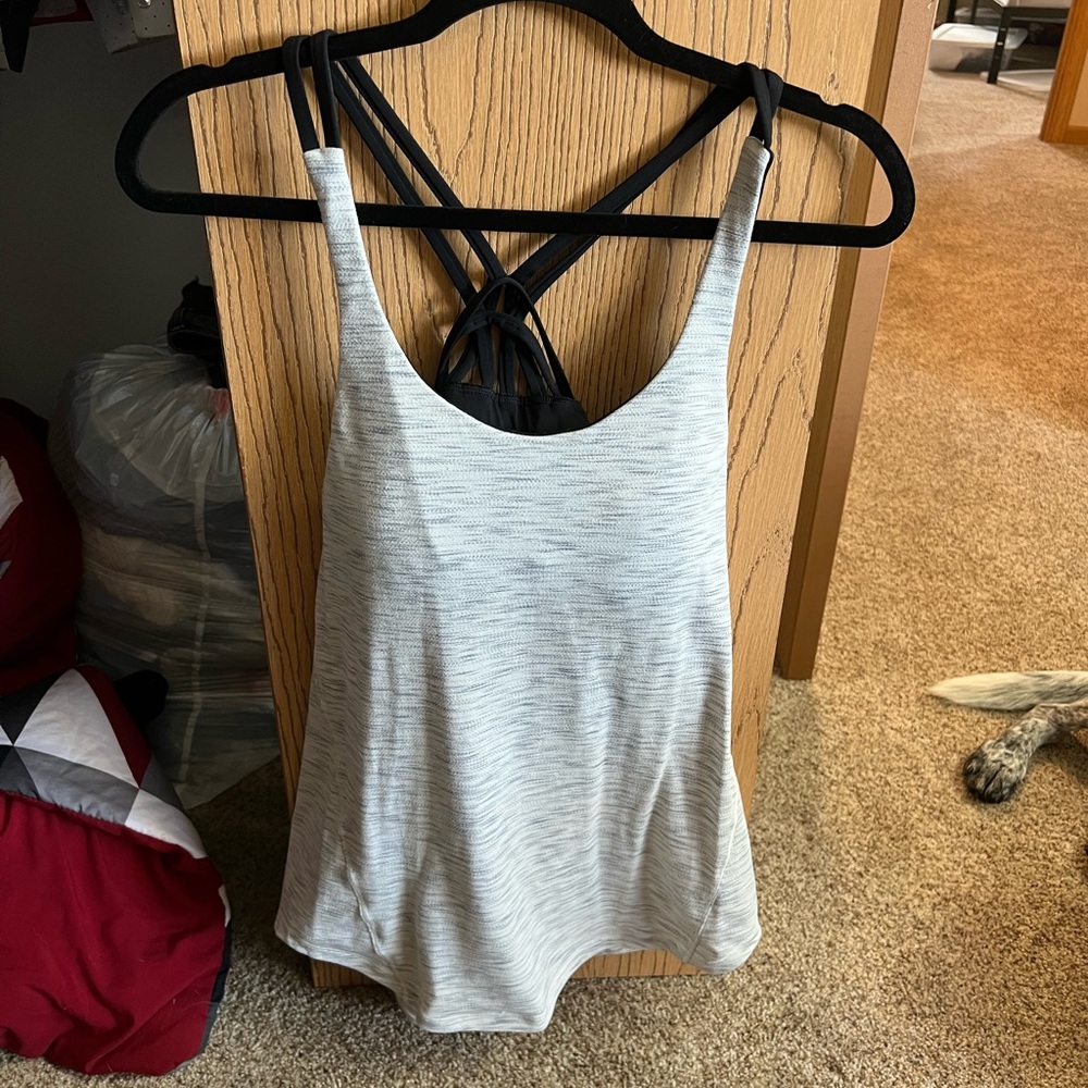 Lululemon Athletica Gray Relaxed Backless Tank Top
